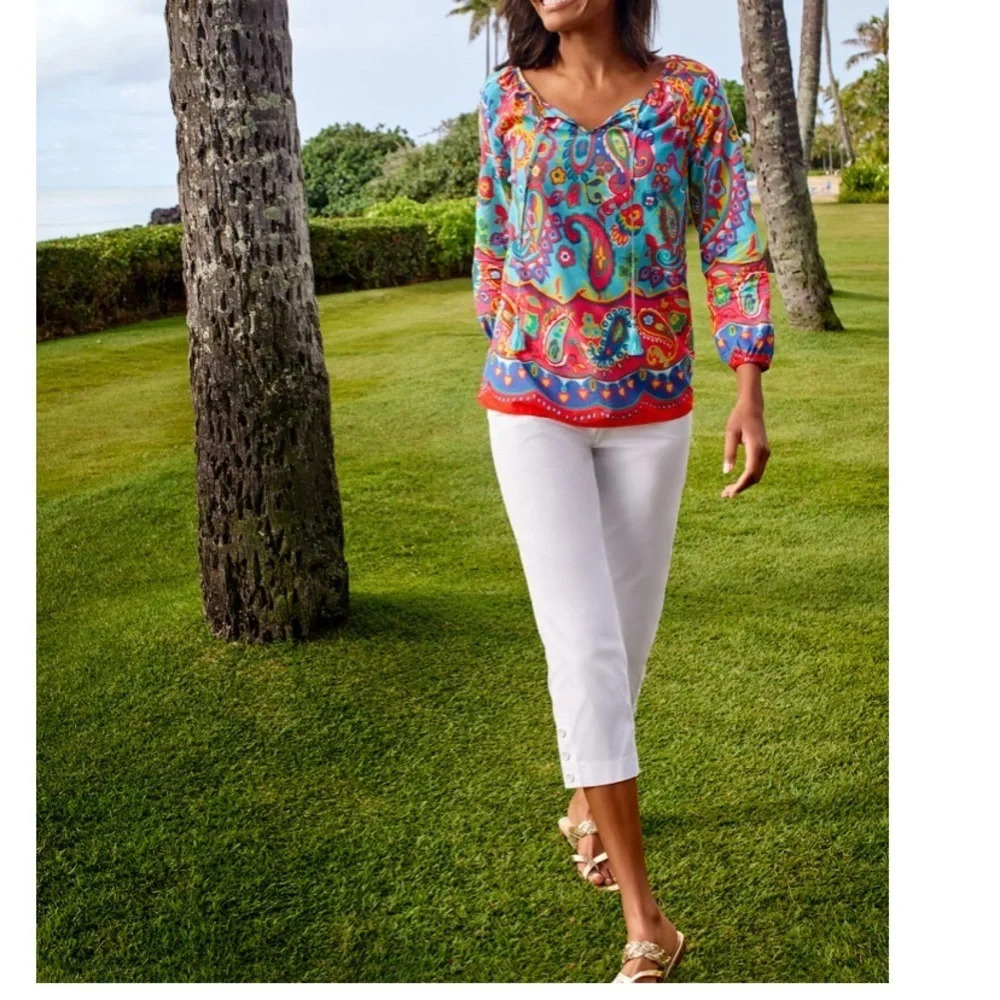 FIESTA PAISLEY TASSEL POPOVER - Picture 3 of 3